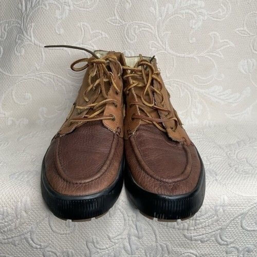 Polo Ralph Lauren Delmont Brown Leather Lace Up Boots Men Size 10.5D - Picture 9 of 10